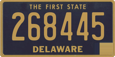 DE license plate 268445