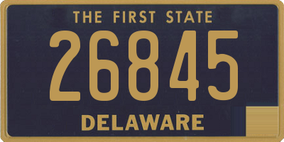 DE license plate 26845