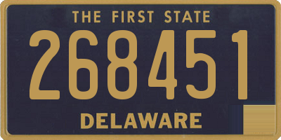 DE license plate 268451