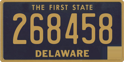 DE license plate 268458