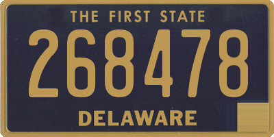 DE license plate 268478