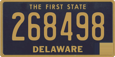 DE license plate 268498