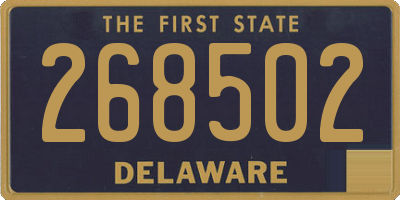 DE license plate 268502