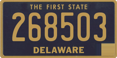 DE license plate 268503