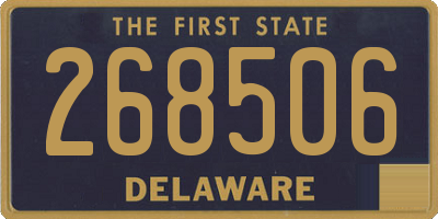 DE license plate 268506