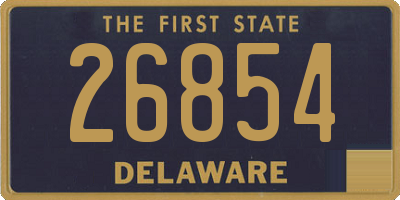 DE license plate 26854