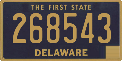 DE license plate 268543