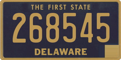DE license plate 268545