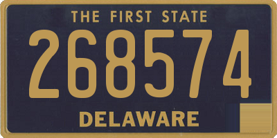 DE license plate 268574