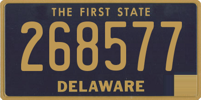 DE license plate 268577