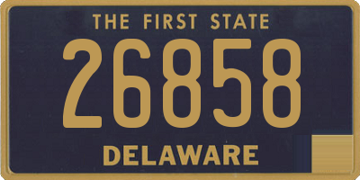 DE license plate 26858