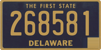 DE license plate 268581