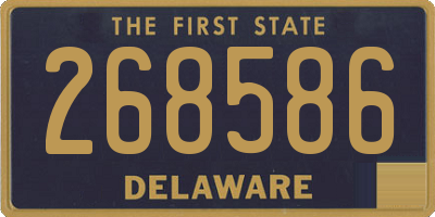 DE license plate 268586