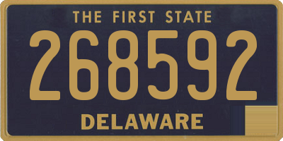 DE license plate 268592