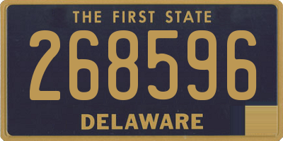 DE license plate 268596