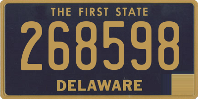 DE license plate 268598