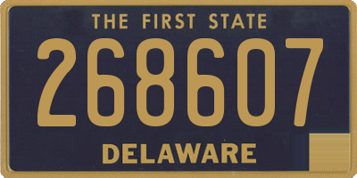 DE license plate 268607