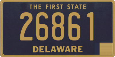 DE license plate 26861