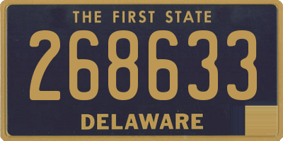 DE license plate 268633