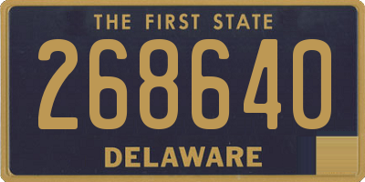 DE license plate 268640