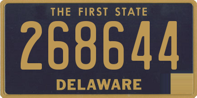 DE license plate 268644