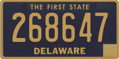 DE license plate 268647