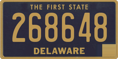 DE license plate 268648
