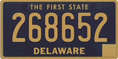 DE license plate 268652