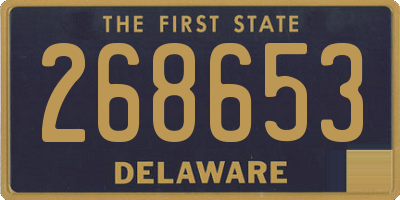DE license plate 268653