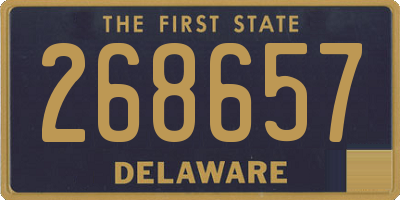 DE license plate 268657