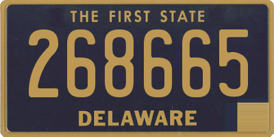 DE license plate 268665