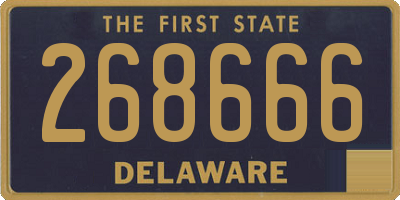 DE license plate 268666