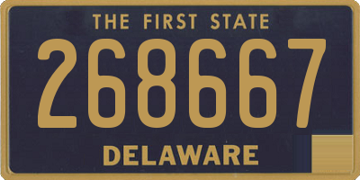 DE license plate 268667