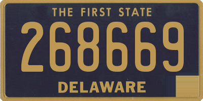 DE license plate 268669