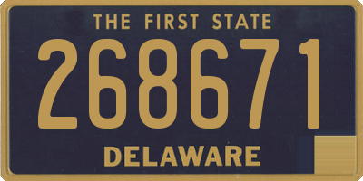 DE license plate 268671