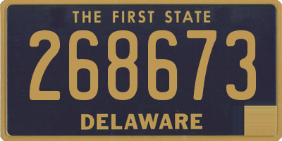 DE license plate 268673