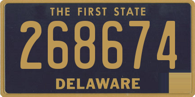 DE license plate 268674