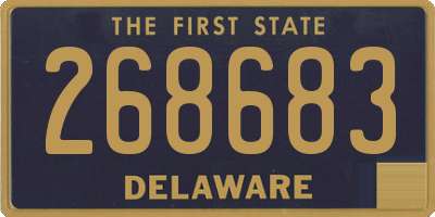 DE license plate 268683