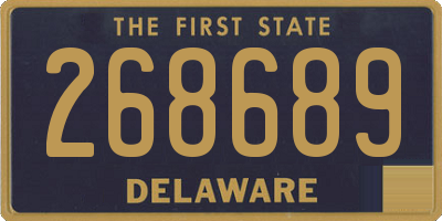 DE license plate 268689