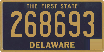 DE license plate 268693
