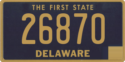 DE license plate 26870