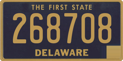 DE license plate 268708