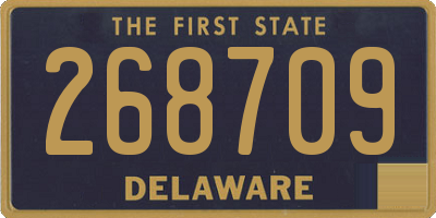 DE license plate 268709