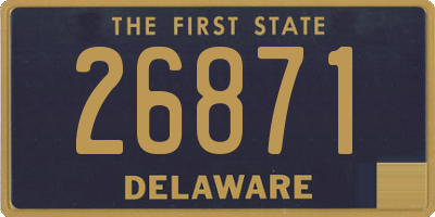 DE license plate 26871