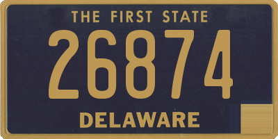 DE license plate 26874