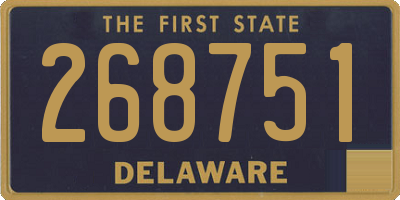 DE license plate 268751
