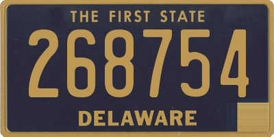 DE license plate 268754