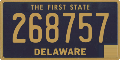 DE license plate 268757