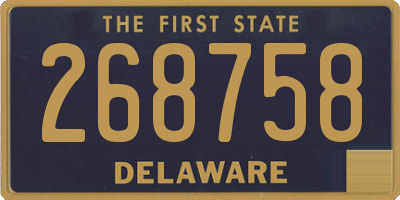 DE license plate 268758