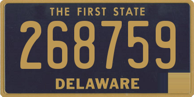 DE license plate 268759